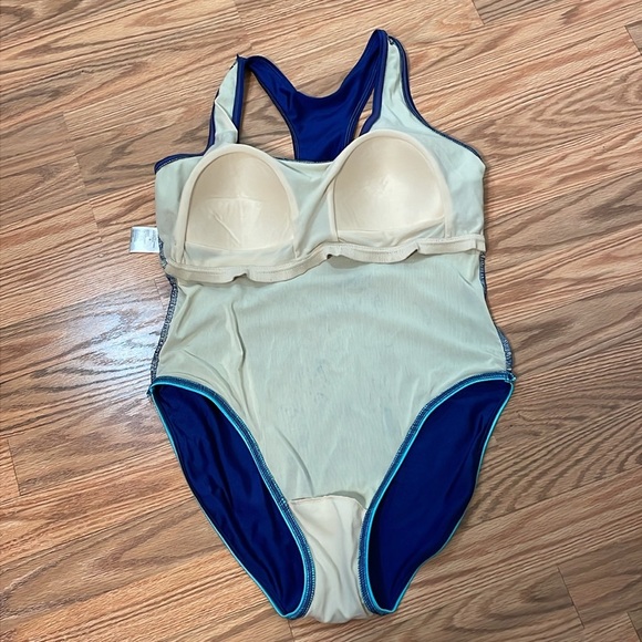 90s Beach Cabana Swimsuit, 1 piece Tank style, Large - Picture 6 of 8
